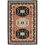 Qashqai Casual Navy Grey Soft Rug