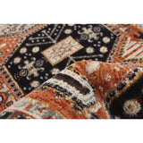 Qashqai Casual Navy Grey Soft Rug