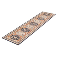 Geometric Navy Copper Casual Soft Rug