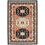 Qashqai Casual Navy Grey Soft Rug