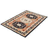 Geometric Navy Copper Casual Soft Rug