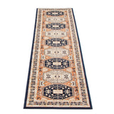 Qashqai Casual Navy Grey Soft Rug