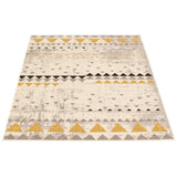 Remi Scandinavian Ivory Blue Casual Soft Rug