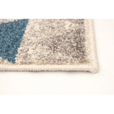 Remi Scandinavian Ivory Blue Casual Soft Rug