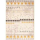 Remi Scandinavian Ivory Blue Casual Soft Rug