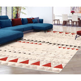 Remi Scandinavian Ivory Blue Casual Soft Rug