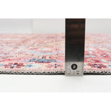 Blue Grey Machine Washable Bohemian & Eclectic Soft Rug