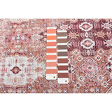 Blue Grey Machine Washable Bohemian & Eclectic Soft Rug