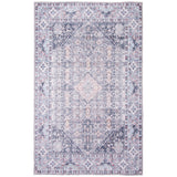 Grey Blue Machine Washable Bohemian & Eclectic Soft Rug