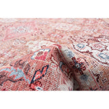Blue Grey Machine Washable Bohemian & Eclectic Soft Rug