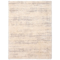 Modern Contemporary Cream Shag Area Rug