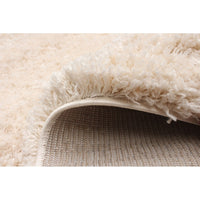 Modern Contemporary Cream Shag Area Rug