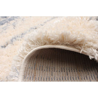 Modern Contemporary Cream Shag Area Rug