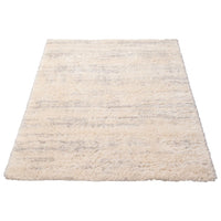 Modern Contemporary Cream Shag Area Rug