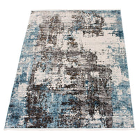 Modern Contemporary Soft Rug Blue