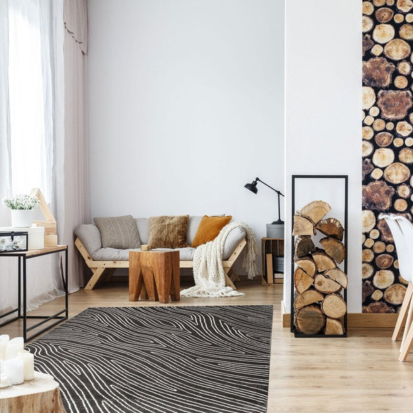 Abstract Grey Modern Contemporary Soft Rug