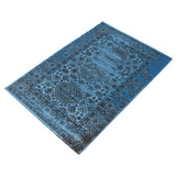 Angelina Floral Blue Soft Area Rug