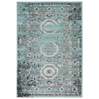 Angelina Floral Blue Soft Area Rug