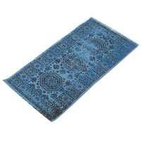 Angelina Floral Blue Soft Area Rug