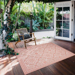 Floral Damask Indoor/Outdoor Area Rug