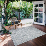 Floral Damask Indoor/Outdoor Area Rug