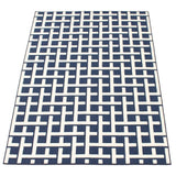 Checkered Blue Indoor/ Outdoor Soft Rug