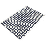 Checkered Blue Indoor/ Outdoor Soft Rug