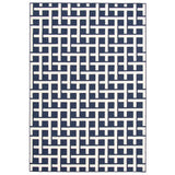 Checkered Blue Indoor/ Outdoor Soft Rug