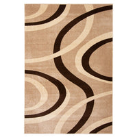 Dark Grey Abstract Casual Soft Rug