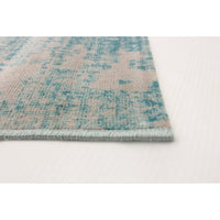 Abstract Teal Blue Modern Contemporary Soft Rug