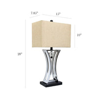 Elegant Designs Chrome Executive Business Table Lamp - 15"L X 8"W X 27.5"H