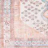 Floral Medallion Printed Machine Washable Area Soft Rug