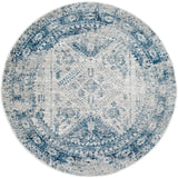 Distressed Persian Pattern Sky Blue Light Gray Soft Area Rug