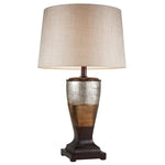 Exotic Brown and Gold Wide Stripe Table Lamp - Large