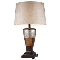 Exotic Brown and Gold Wide Stripe Table Lamp - Large