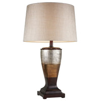 Exotic Brown and Gold Wide Stripe Table Lamp - Large