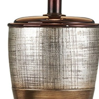 Exotic Brown and Gold Wide Stripe Table Lamp - Large