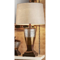 Exotic Brown and Gold Wide Stripe Table Lamp - Large