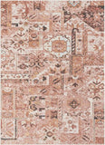 Global Vintage Patchwork Pattern Blush Pink Area Rug