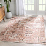 Global Vintage Patchwork Pattern Blush Pink Area Rug