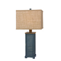 Fangio Lighting's 25.5 in. Resin Table Lamp in an Antique Blue Finish