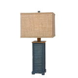 Fangio Lighting's 25.5 in. Resin Table Lamp in an Antique Blue Finish