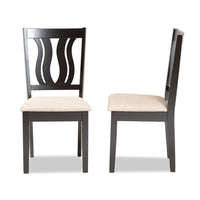 Fenton Modern and Contemporary Transitional 2-PC Dining Chair Set