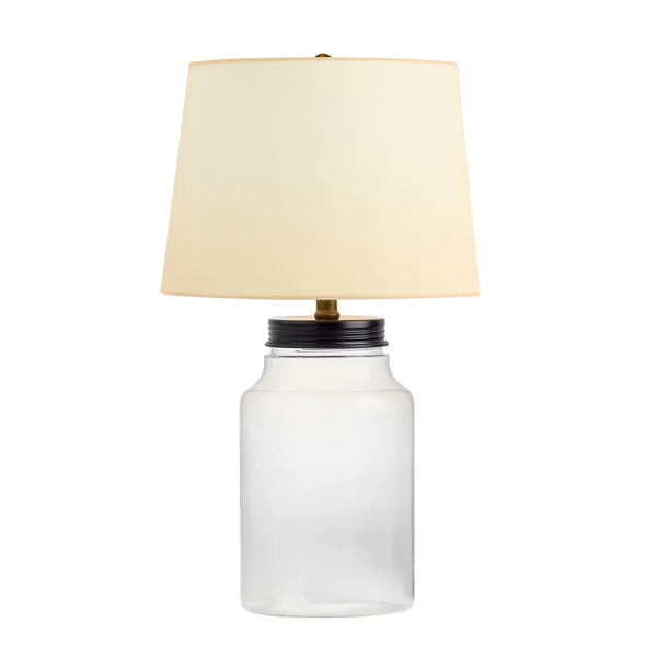 Fillable glass deals table lamp