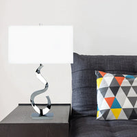 Finesse Decor Abstract Chrome Table Lamp