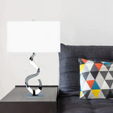 Finesse Decor Abstract Chrome Table Lamp