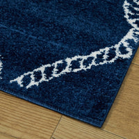 Nautical Trellis Coastal Soft Area Rug