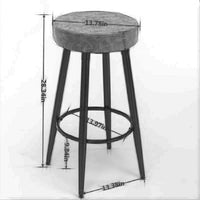 Furniture,Metal Bar Stools, Round Kitchen Counter Stools, Industrial Round Barstool, Bar Chairs, 28 Inch for Counter Pub Height