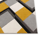 Nora Gold Modern Geometric Stripes 3D Textured Rug
