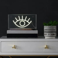 Girl 11.8" Contemporary Glam Acrylic Box USB Operated LED Neon Light, Yellow by JONATHAN Y - 1 Bulb